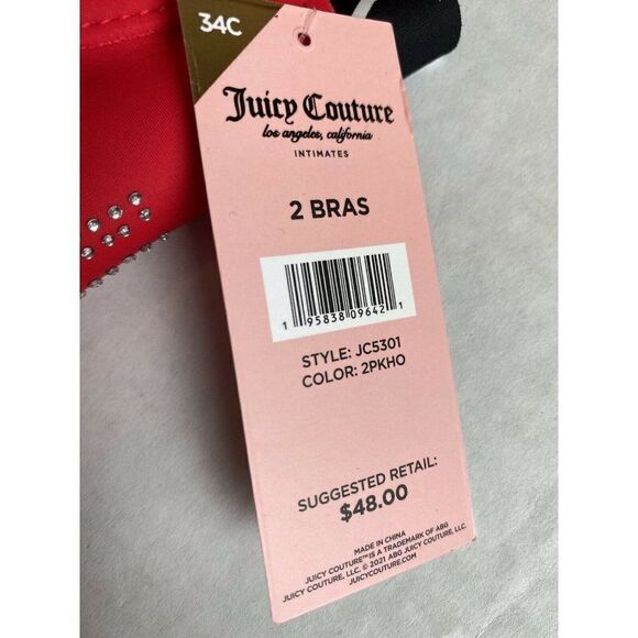 Juicy Couture Bra 2 Pack Sz 34C SEXY Push Up - Picture 5 of 7